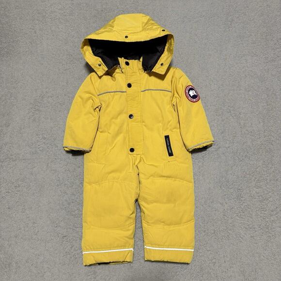 Canada Goose Other - Canada Goose Baby Snowsuit Size 1 Yellow Arctic Program Hooded Bunting Winter